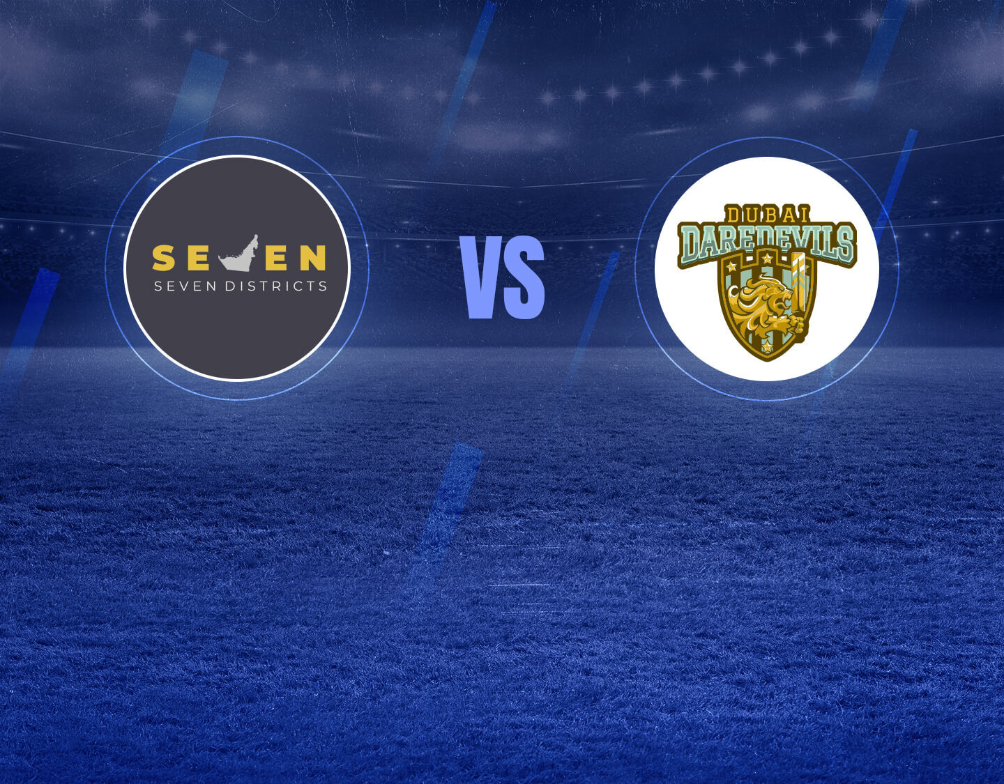 Match 41 of icca arabian cricket league, 2022: seven districts vs dubai dare devils banner