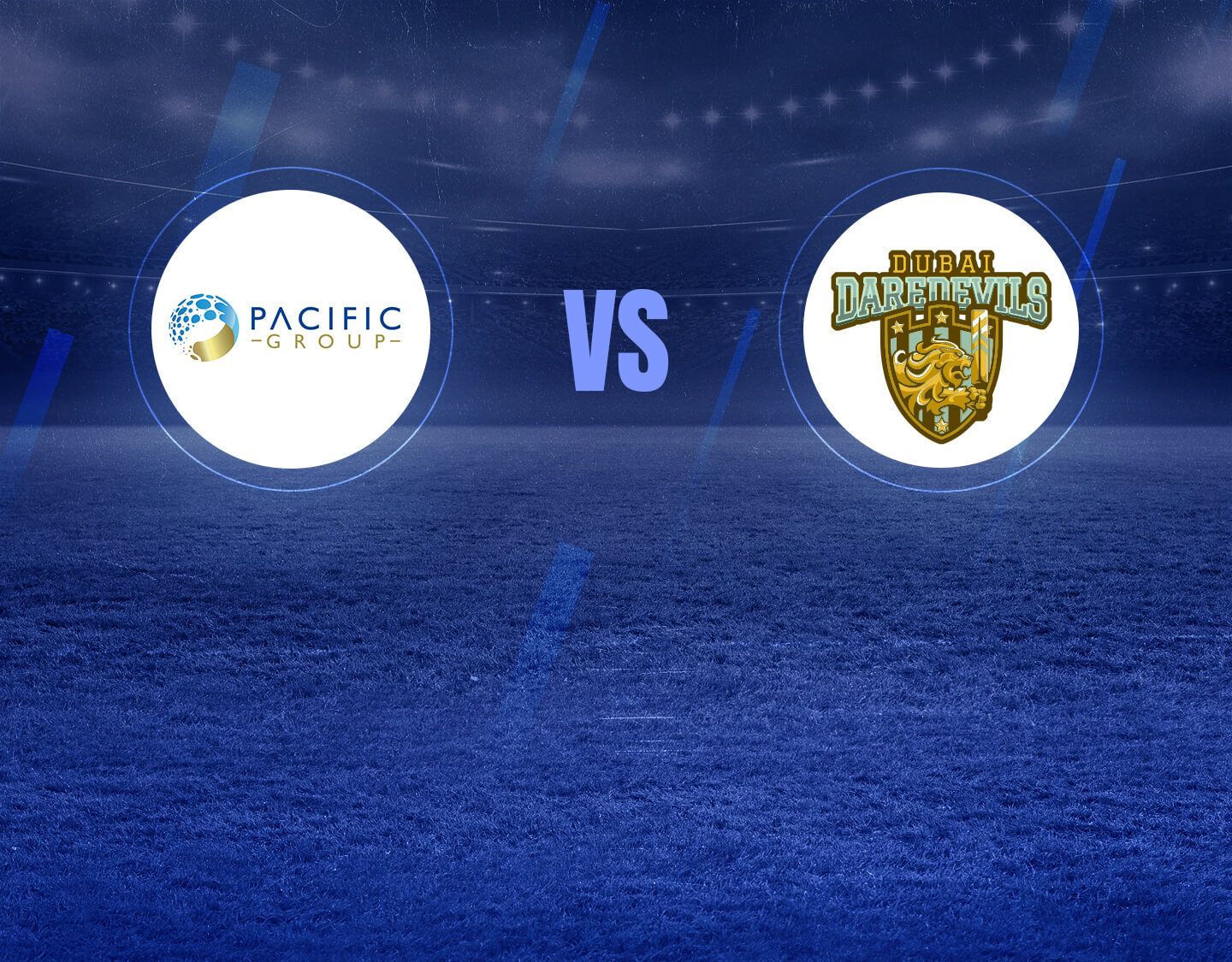 Match 44 of icca arabian cricket league, 2022: pacific group vs dubai dare devils banner