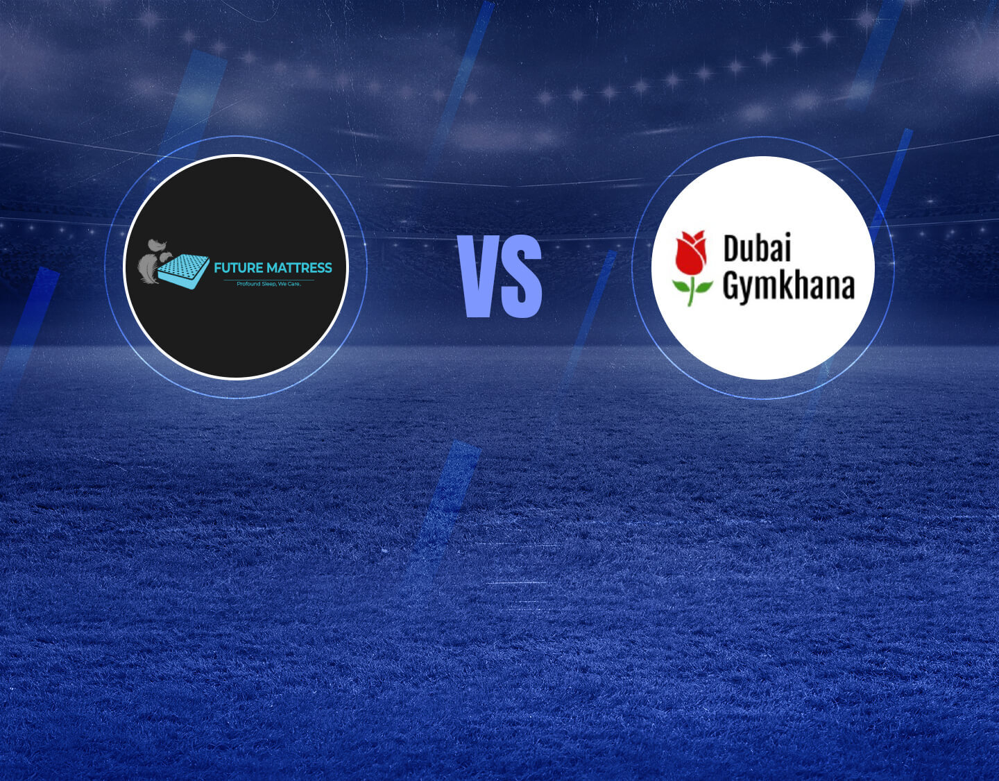 Match 46 of icca arabian cricket league, 2022: future mattress vs dubai gymkhana banner