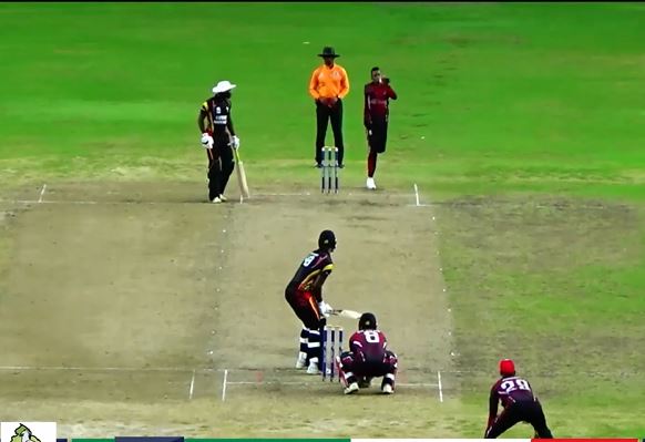 poster url for 5 Fours, 6 Sixes! Romario Shepherd smashes 74 off 46