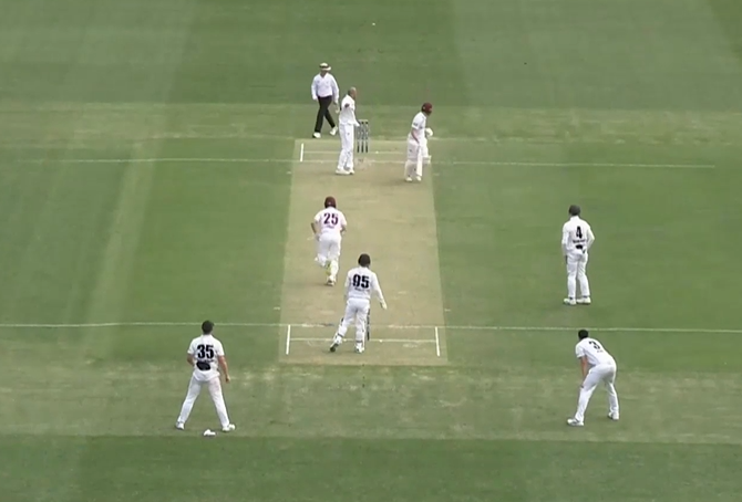 83 runs with 11 fours! Bryce Street lights it up at Brisbane Cricket Ground