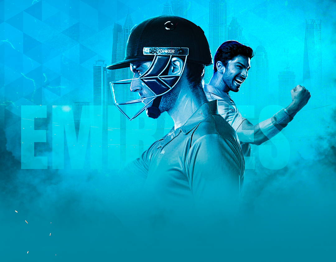 Match 8 of emirates d20: emirates blues vs abu dhabi banner