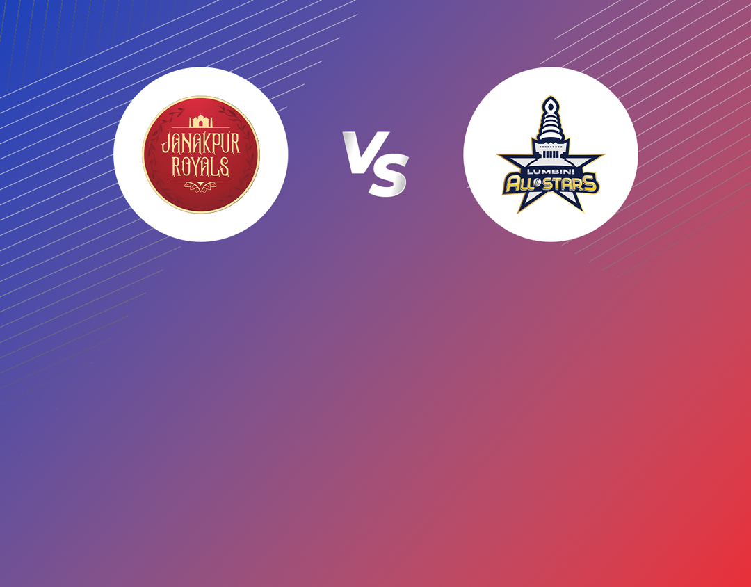 Match 22 of nepal t20: janakpur royals vs lumbini all stars banner