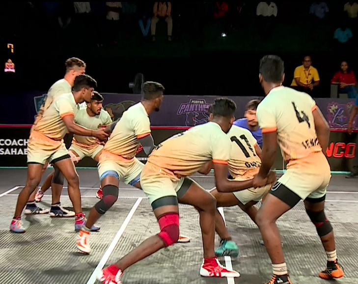 6 tackles, 1 super tackle! M Gowtham shines for Chola Veerans