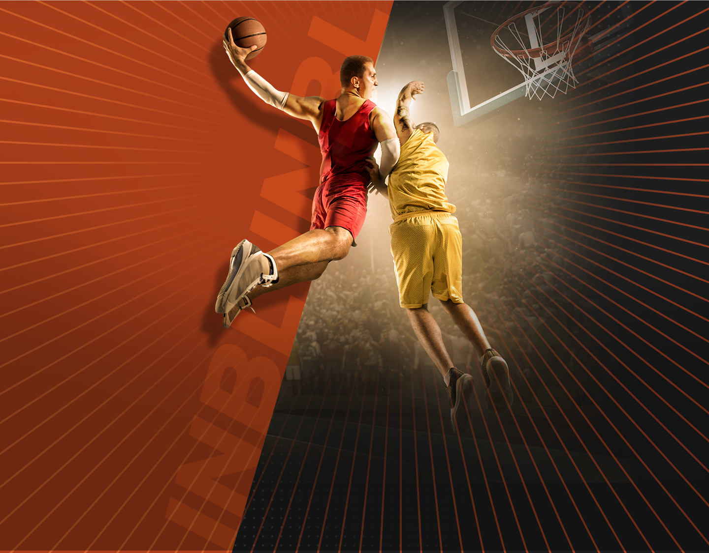 Match #22 of indian national basketball league banner