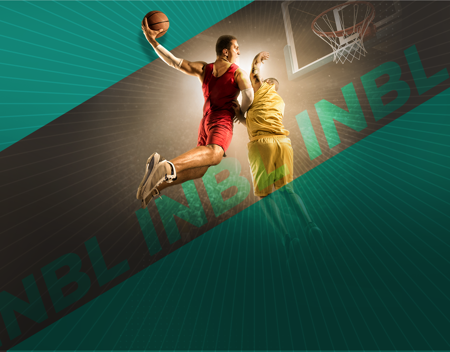 Match #24 of indian national basketball league banner