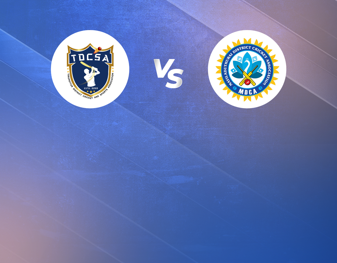 Match 1 of tnca - s s rajan trophy 2022 - 23: tirupattur vs mayiladuthurai banner