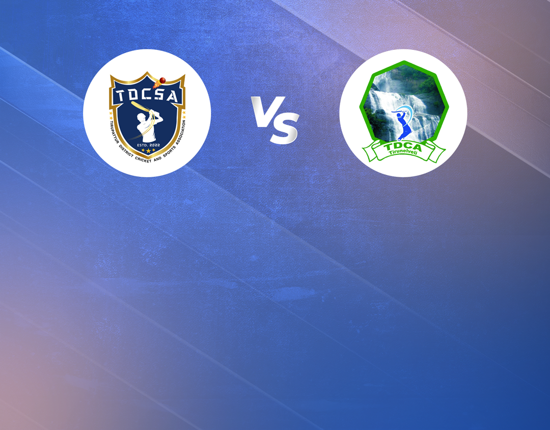 Match 3 of tnca - s s rajan trophy 2022 - 23: tirupattur vs tirunelveli banner