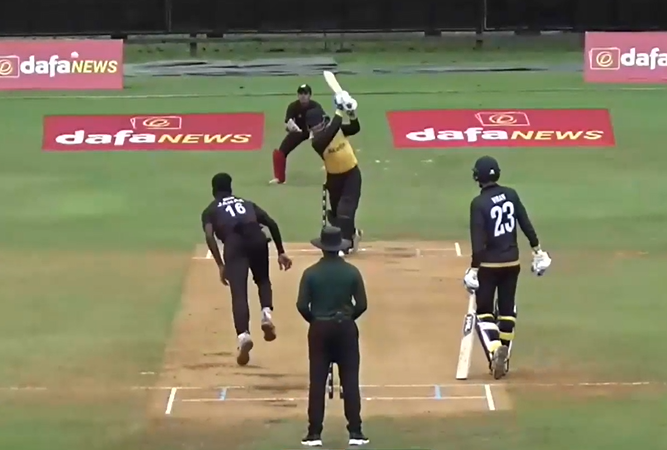 86 off 50! Ahmed Faiz's stunning knock with 6 sixes, 4 fours