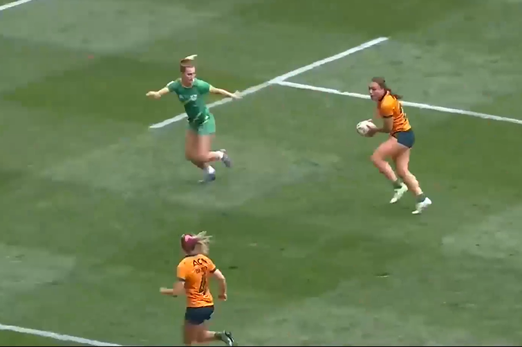 Australia Women's clean sheet against Ireland, score 29-0