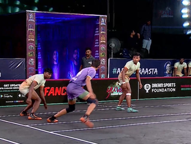 Vishnu Sharma's excellent raiding skills earn him 14 points