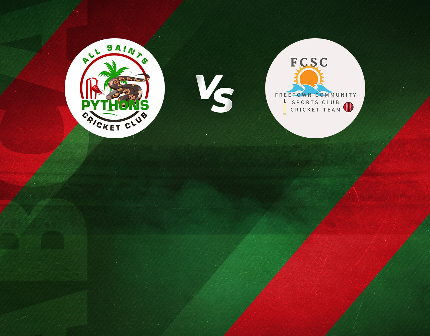 Match 30 of abca t10 splash: all saints pythons vs freetown banner