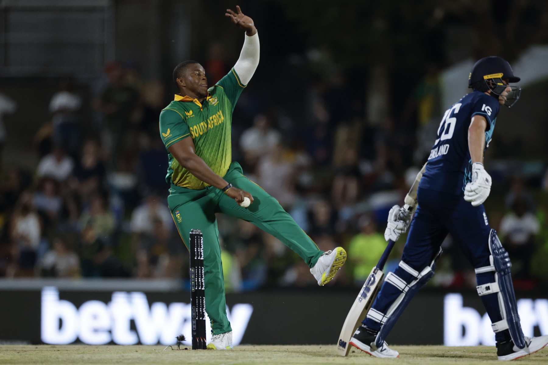 Magala stings England with a 3-fer