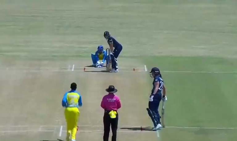 64 off 35! Liberty Heap anchors ENG with a solid knock