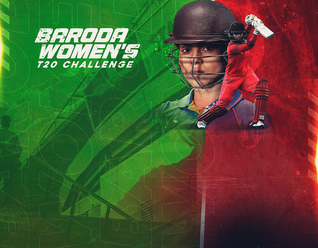 Match 4 of baroda senior women's t20 challenger, 2023: baroda rival's women vs baroda believers women banner
