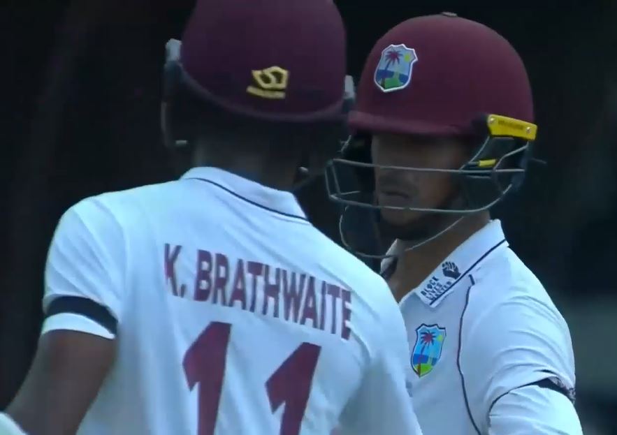 Day 1: Chanderpaul, Brathwaite shine as WI put up 112 on board