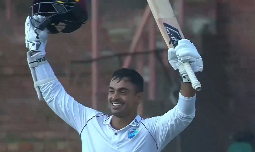 Chanderpaul hits maiden Test 100