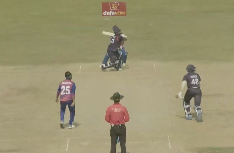 Sandeep Lamichhane spins his web with a 3-fer