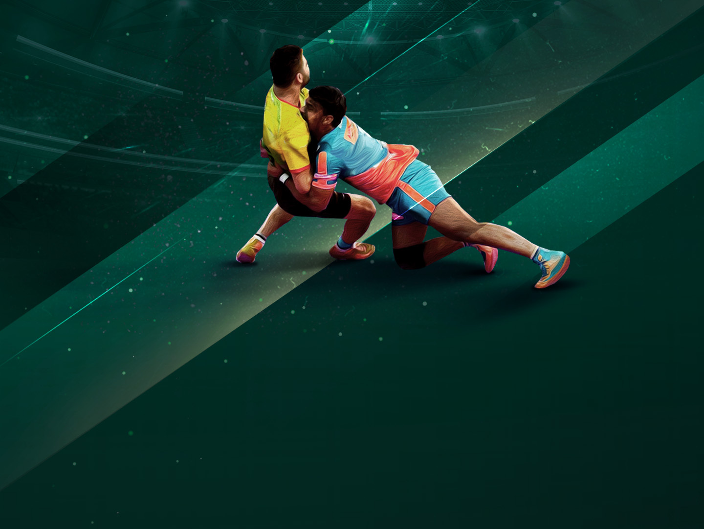 Match #14 of just kabaddi league, 2023 banner
