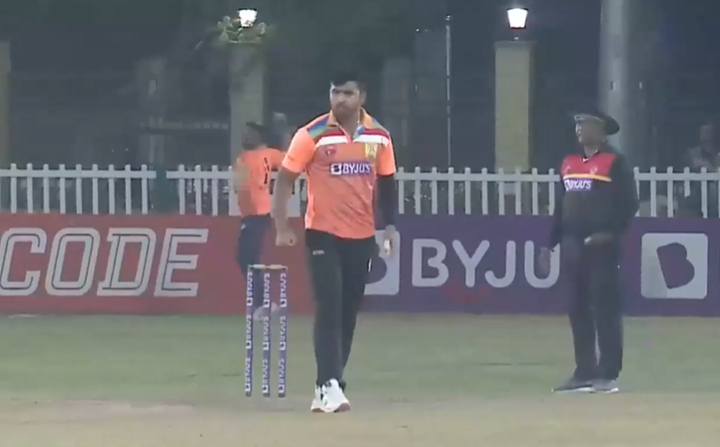 Riyan Parag mangles Nabajyoti with a 3-fer
