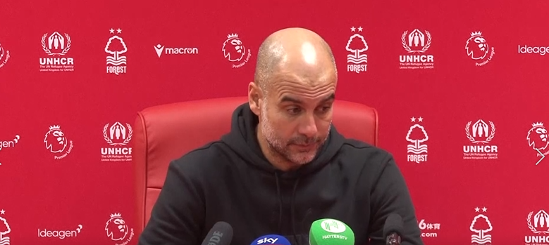 Pep reflects on 1-1 draw with Nottingham Forest