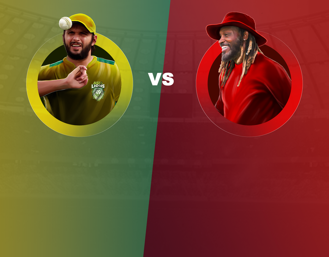 Match 3 of legends league cricket t20, 2023: asia lions vs world giants banner