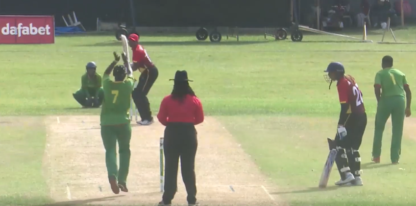 Tchouabo Leslie mangles Ghana with a 3-fer