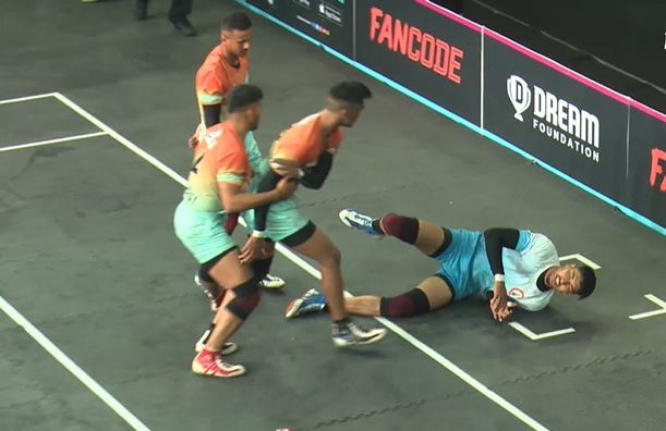 Pranay Chandere masters the defense work for Nanded