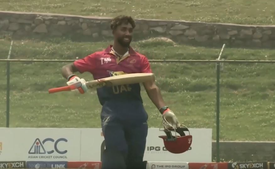 Vriitya Aravind's stunning 185 dents Kuwait