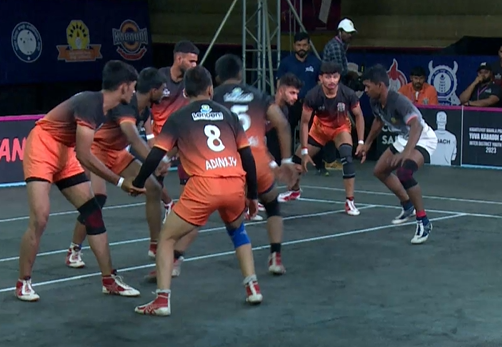 Akash Dongare's athletic jump against Nashik