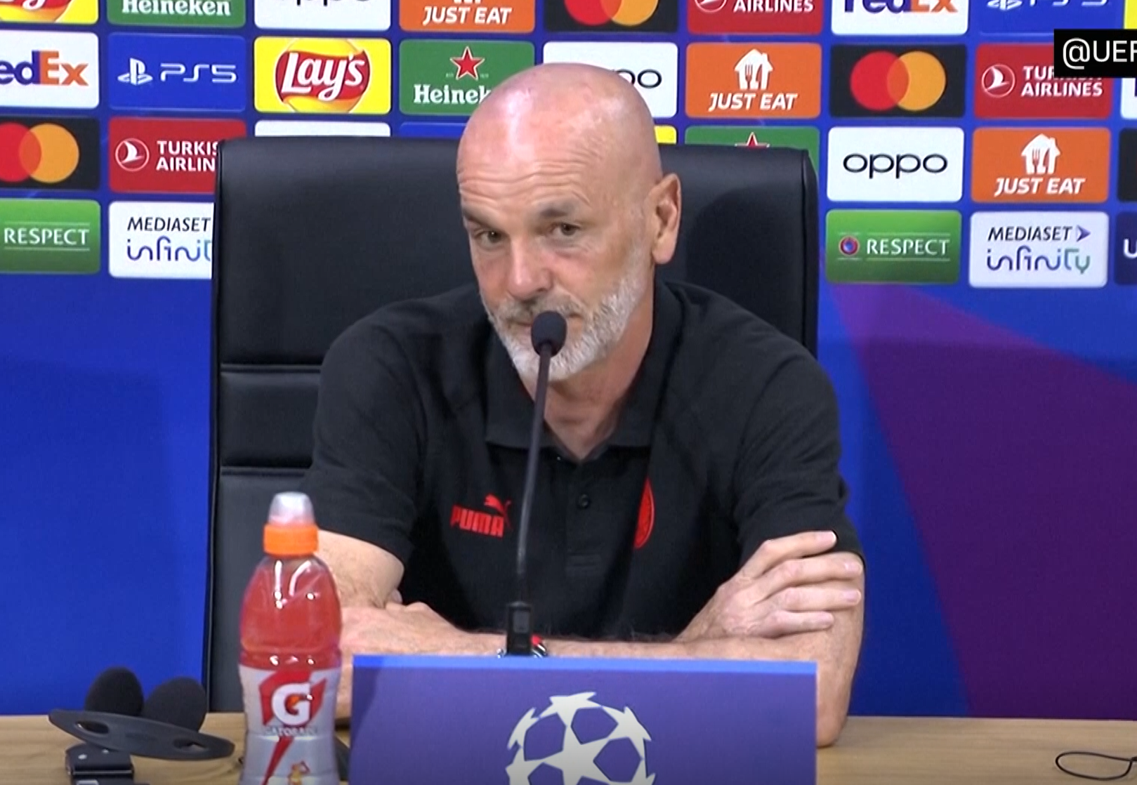 Pioli confident ahead of UCL QF second leg