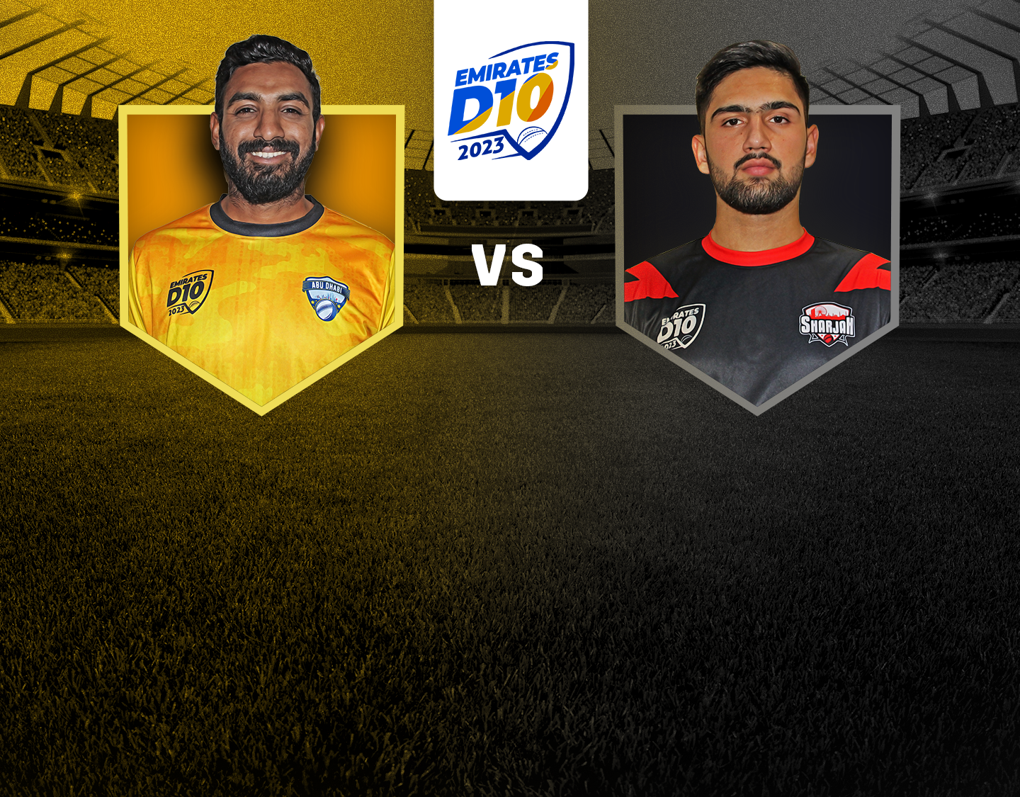 Match 34 of emirates d10 tournament, 2023: abu dhabi vs sharjah banner