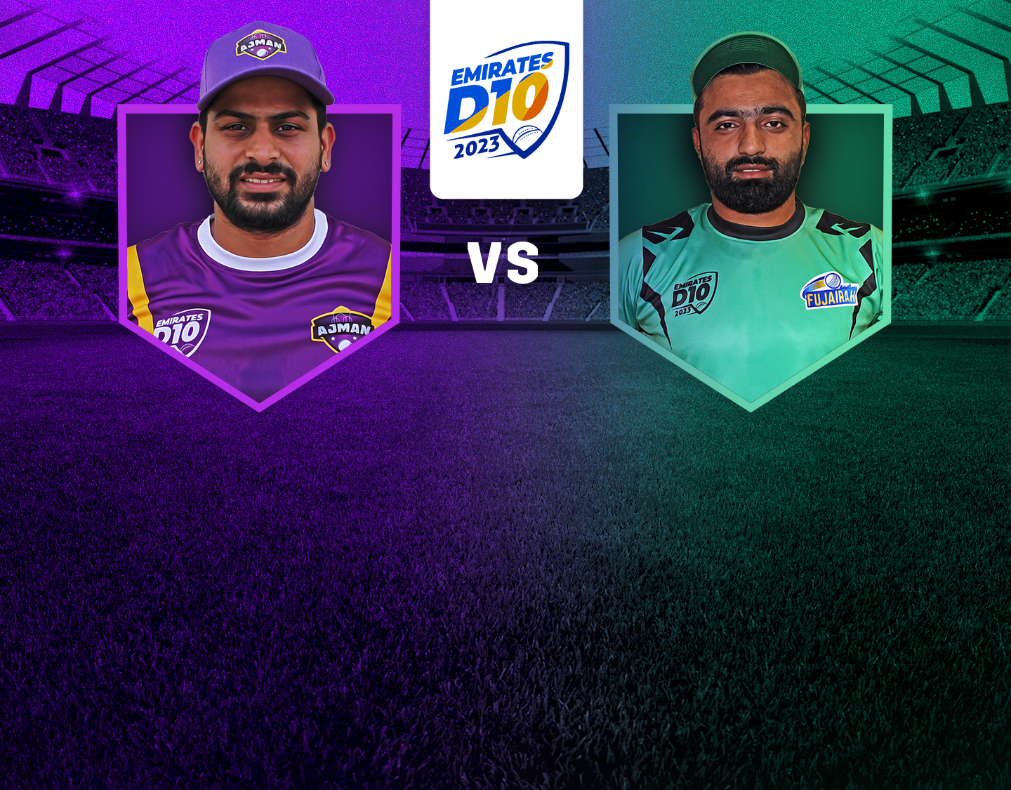 Match 33 of emirates d10 tournament, 2023: ajman vs fujairah banner