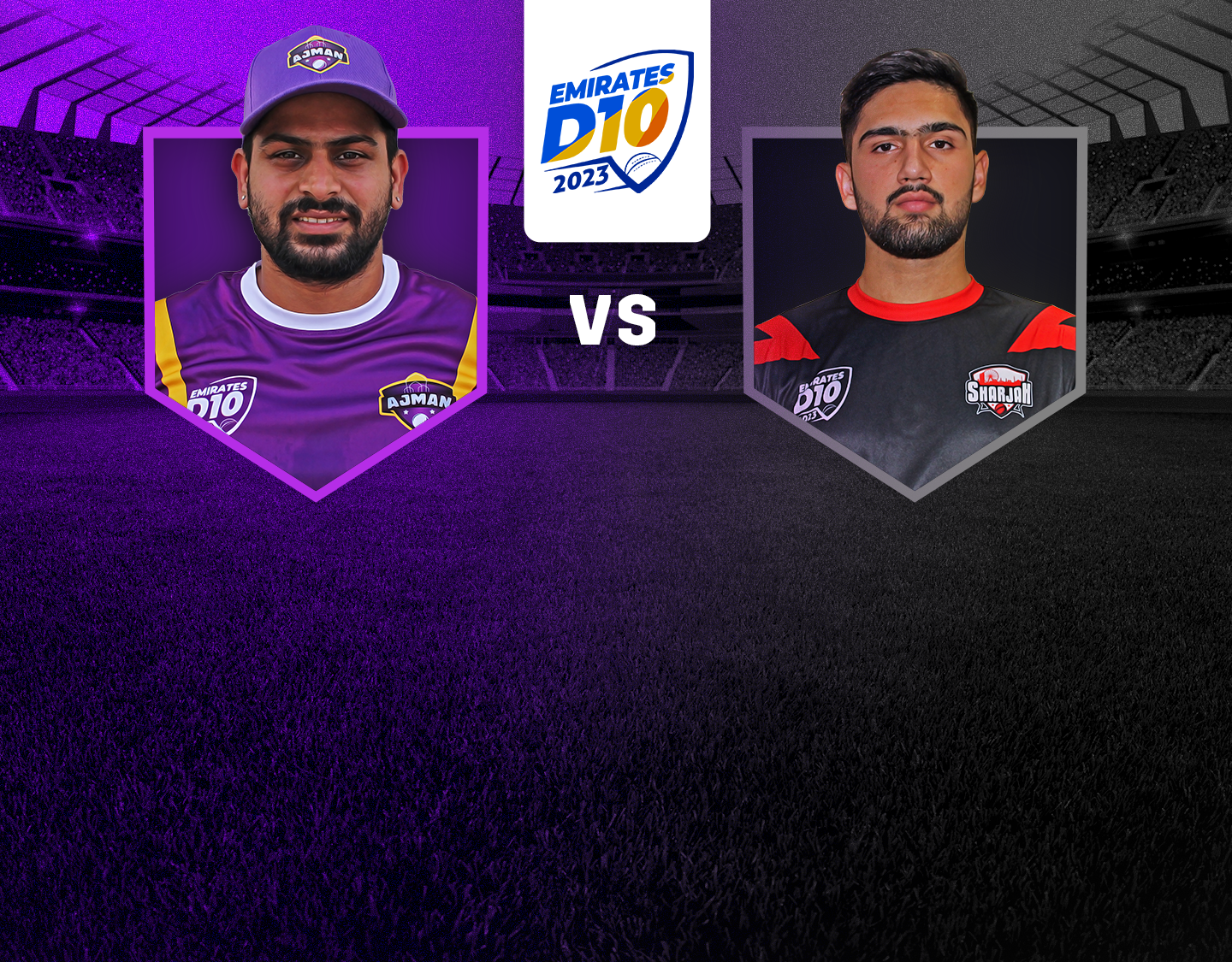 Match 41 of emirates d10 tournament, 2023: ajman vs sharjah banner