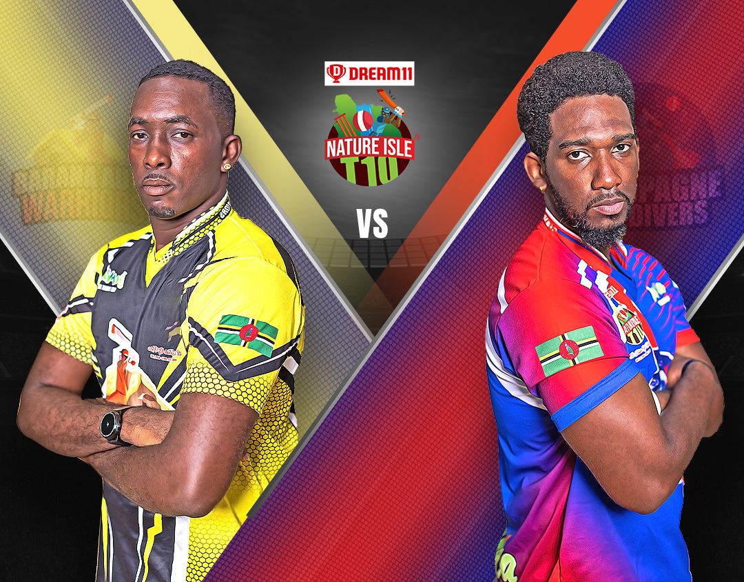 Match 15 of dream11 nature isle t10: barana aute warriors vs champagne reef divers banner