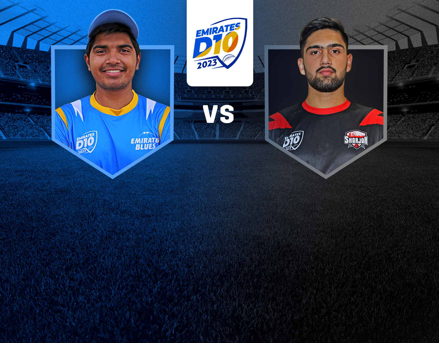 Match 37 of emirates d10 tournament, 2023: emirates blues vs sharjah banner