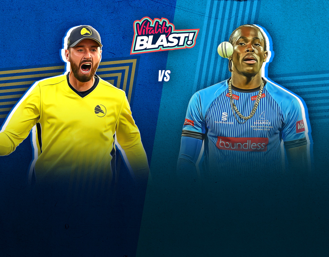 Match 43 of vitality blast, 2023: hampshire vs sussex banner