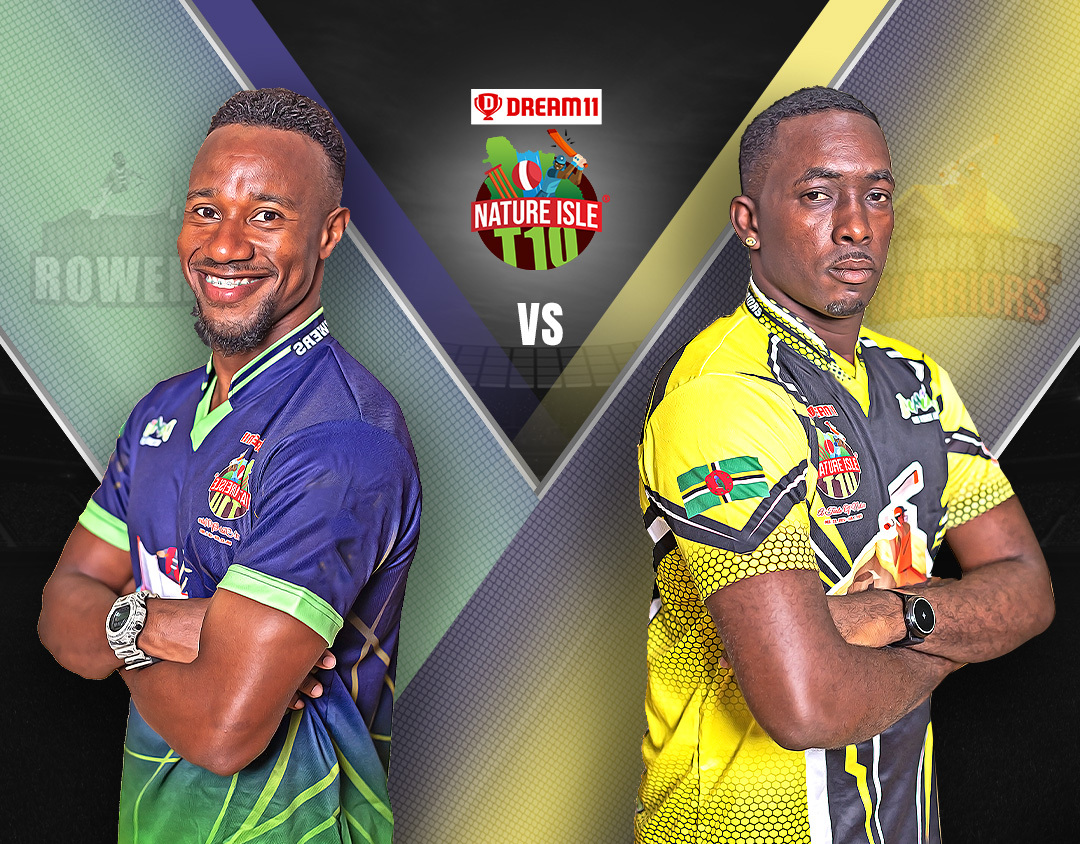 Match 5 of dream11 nature isle t10: indian river rowers vs barana aute warriors banner