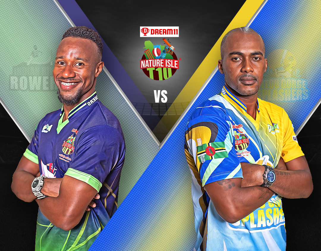 Match 23 of dream11 nature isle t10: indian river rowers vs titou gorge splashers banner