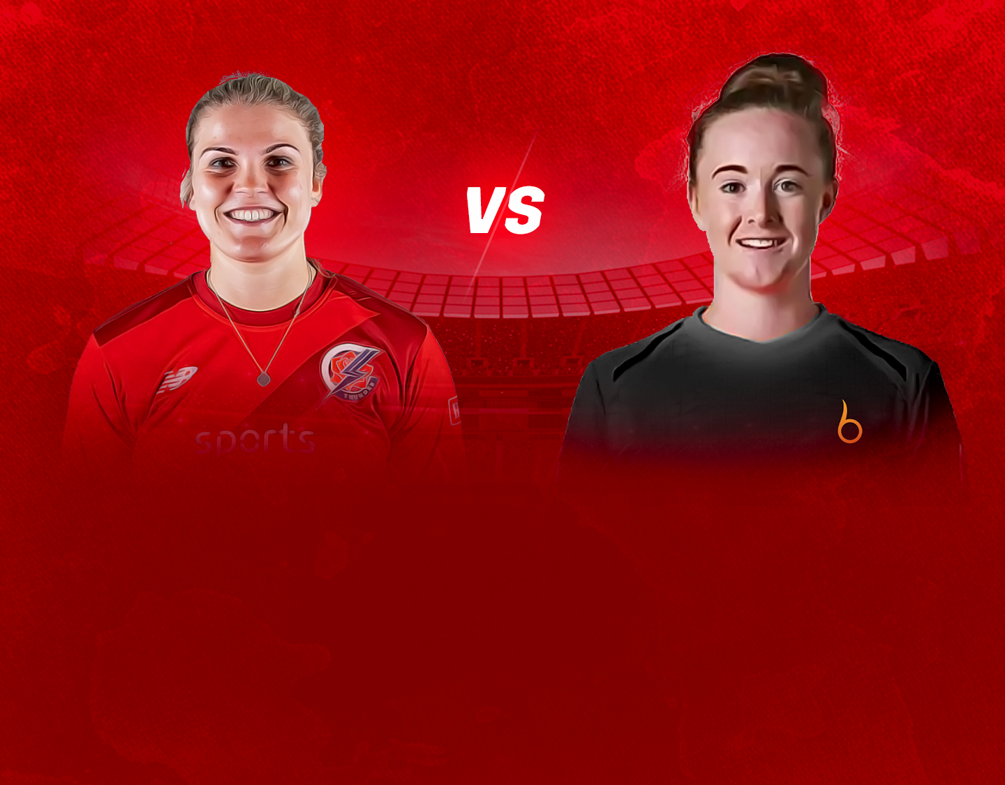 Match 8 of charlotte edwards cup, 2023: thunder vs the blaze banner