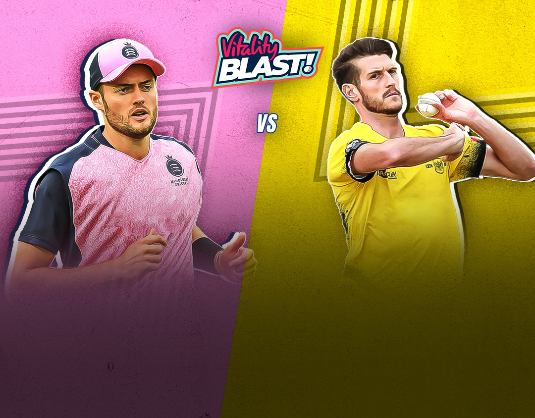 Match 22 of vitality blast, 2023: middlesex vs gloucestershire banner