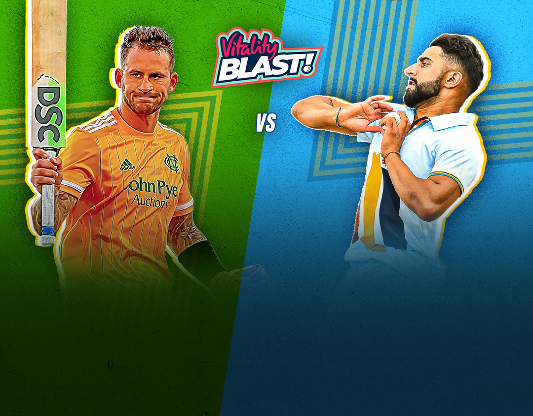 Match 12 of vitality blast, 2023: nottinghamshire vs derbyshire banner