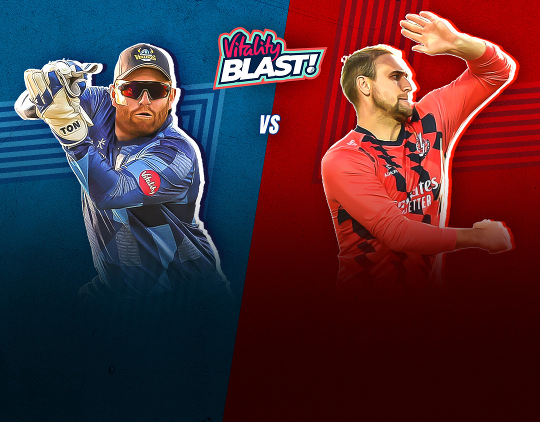 Match 33 of vitality blast, 2023: yorkshire vs lancashire banner