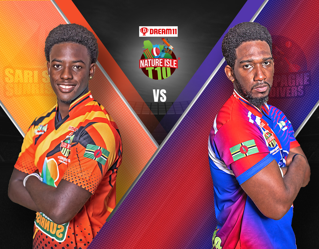 Match 11 of dream11 nature isle t10: sari sari sunrisers vs champagne reef divers banner