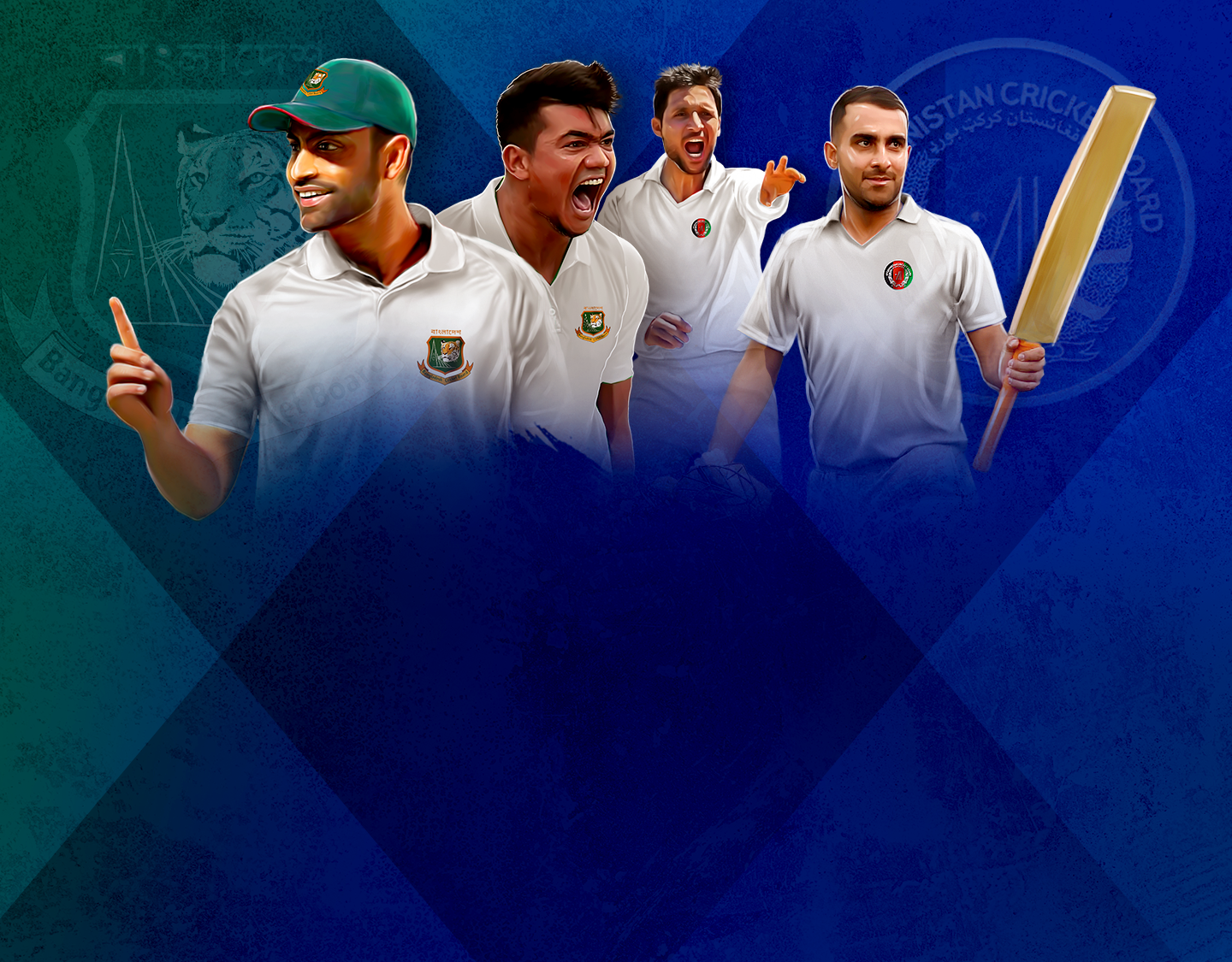 One-off test of afghanistan tour of bangladesh, 2023: bangladesh vs afghanistan banner