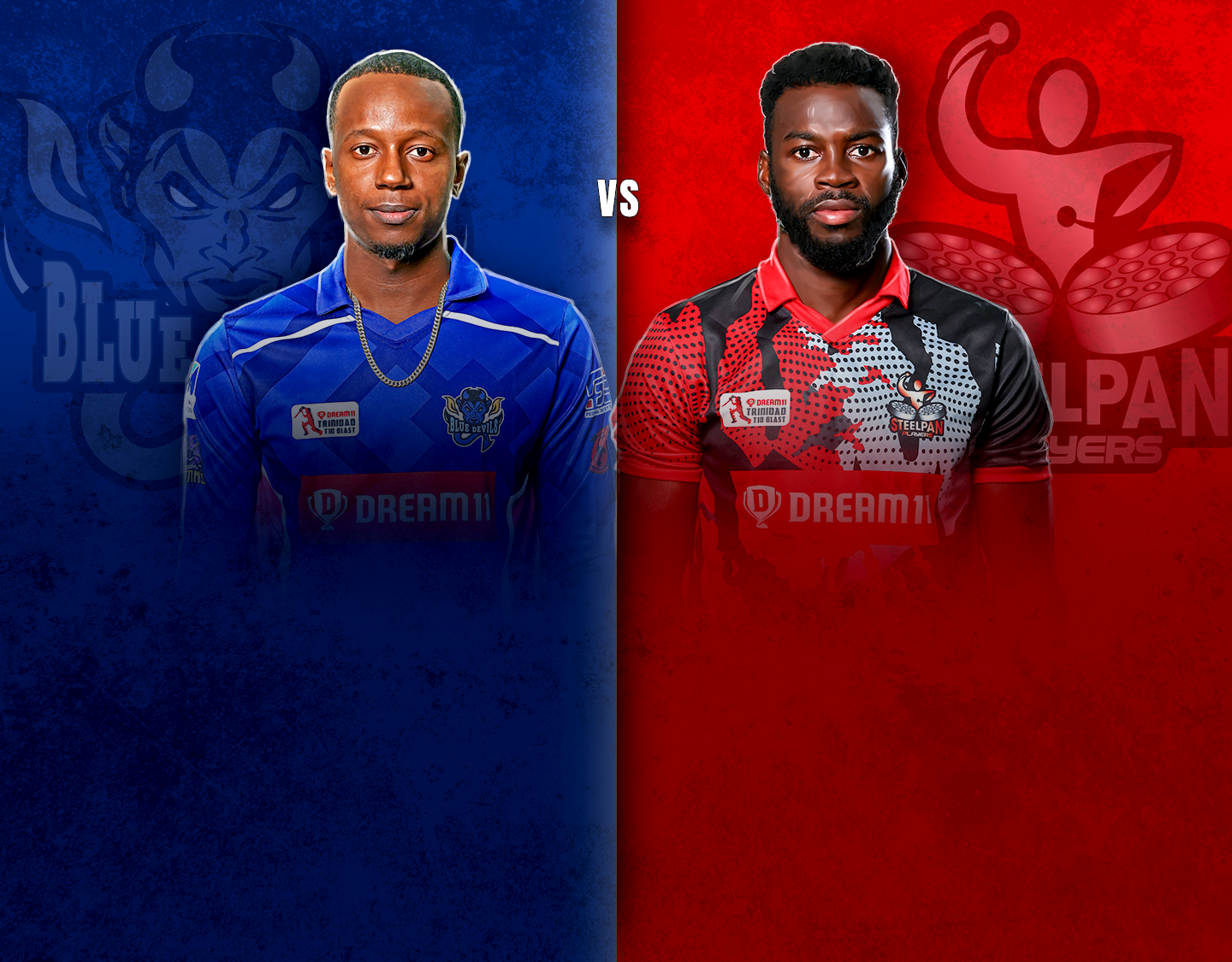 Match 1 of dream11 trinidad t10 blast, 4th edition, 2023: blue devils vs steelpan players banner