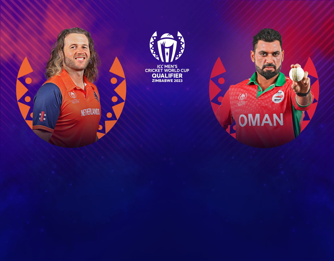Super sixes - match 5 of icc cricket world cup qualifier, 2023: netherlands vs oman banner