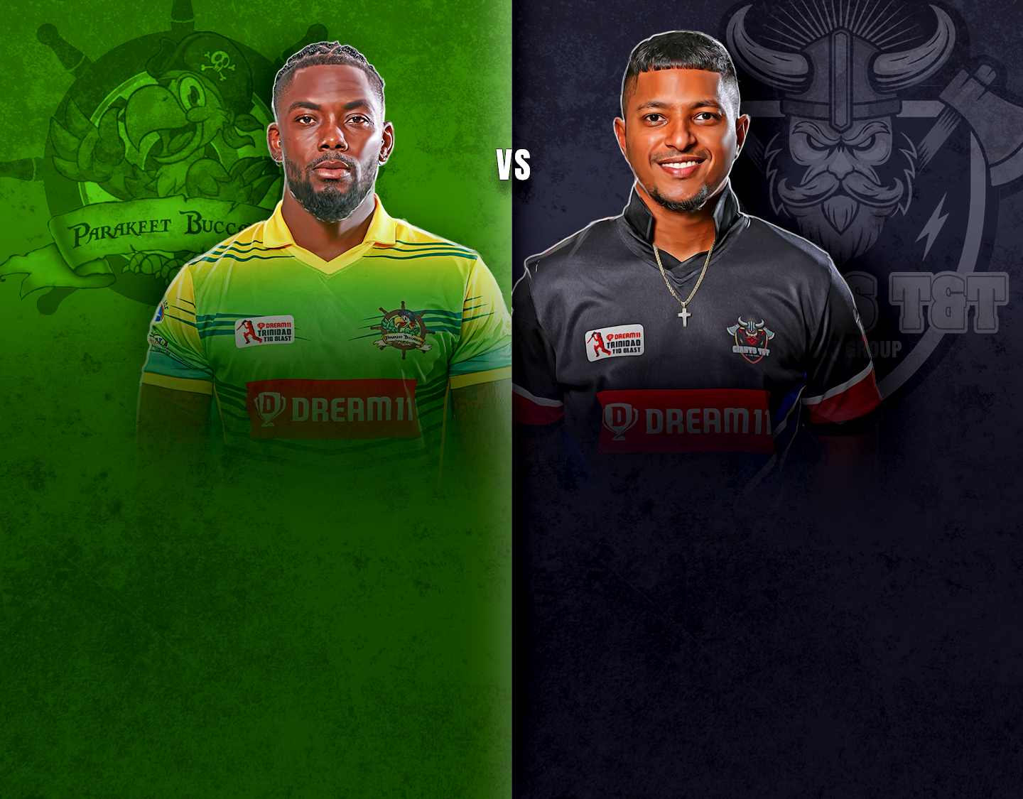 Match 10 of dream11 trinidad t10 blast, 4th edition, 2023: parakeet buccaneers vs giants t&t banner