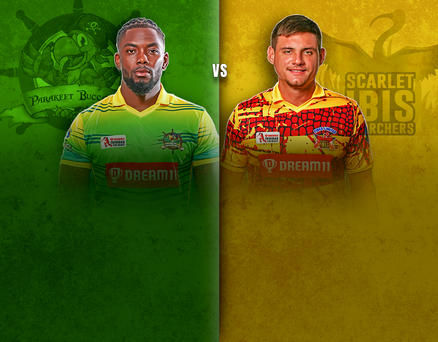 Match 20 of dream11 trinidad t10 blast, 4th edition, 2023: parakeet buccaneers vs scarlet ibis scorchers banner