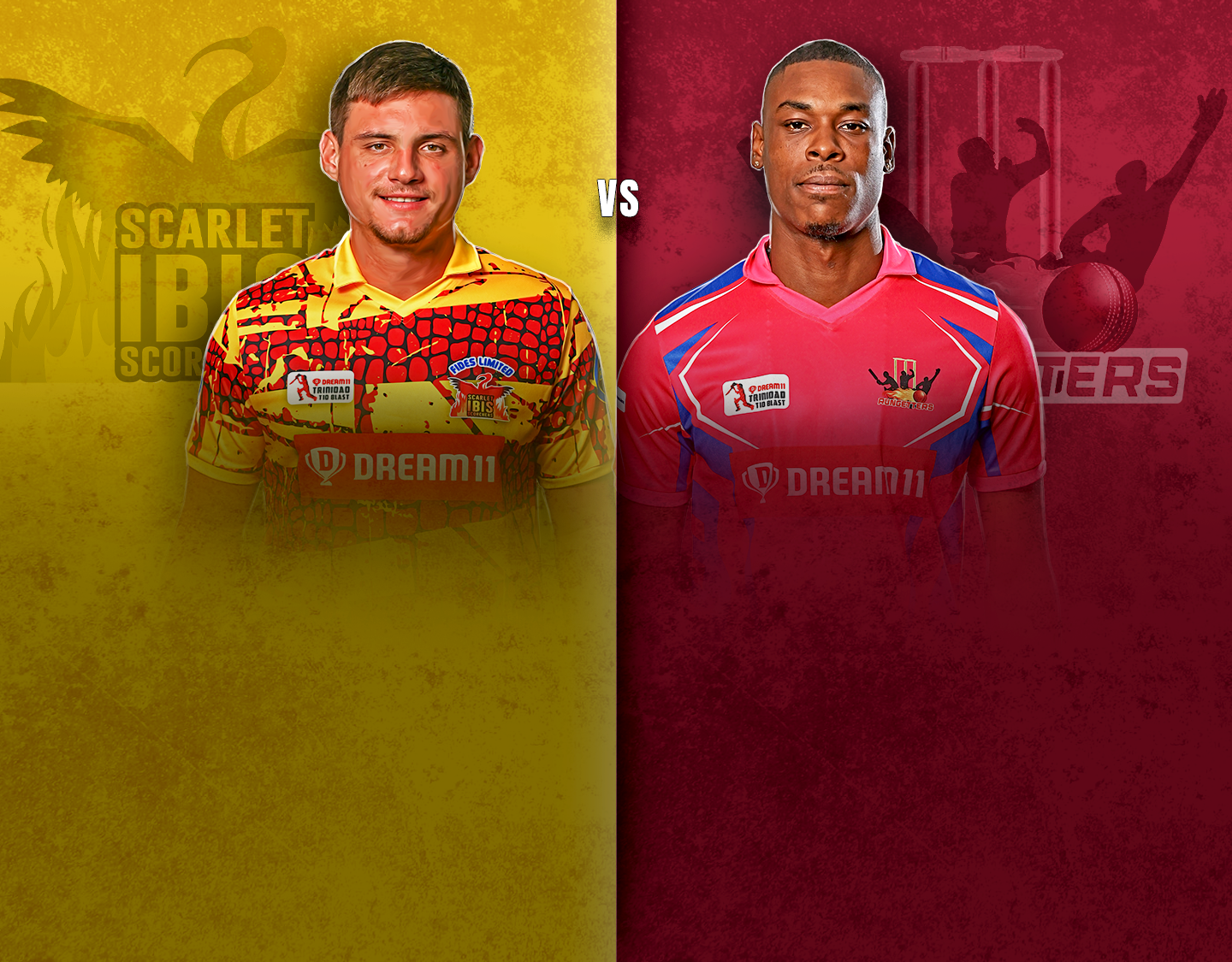 Match 15 of dream11 trinidad t10 blast, 4th edition, 2023: scarlet ibis scorchers vs rungetters banner